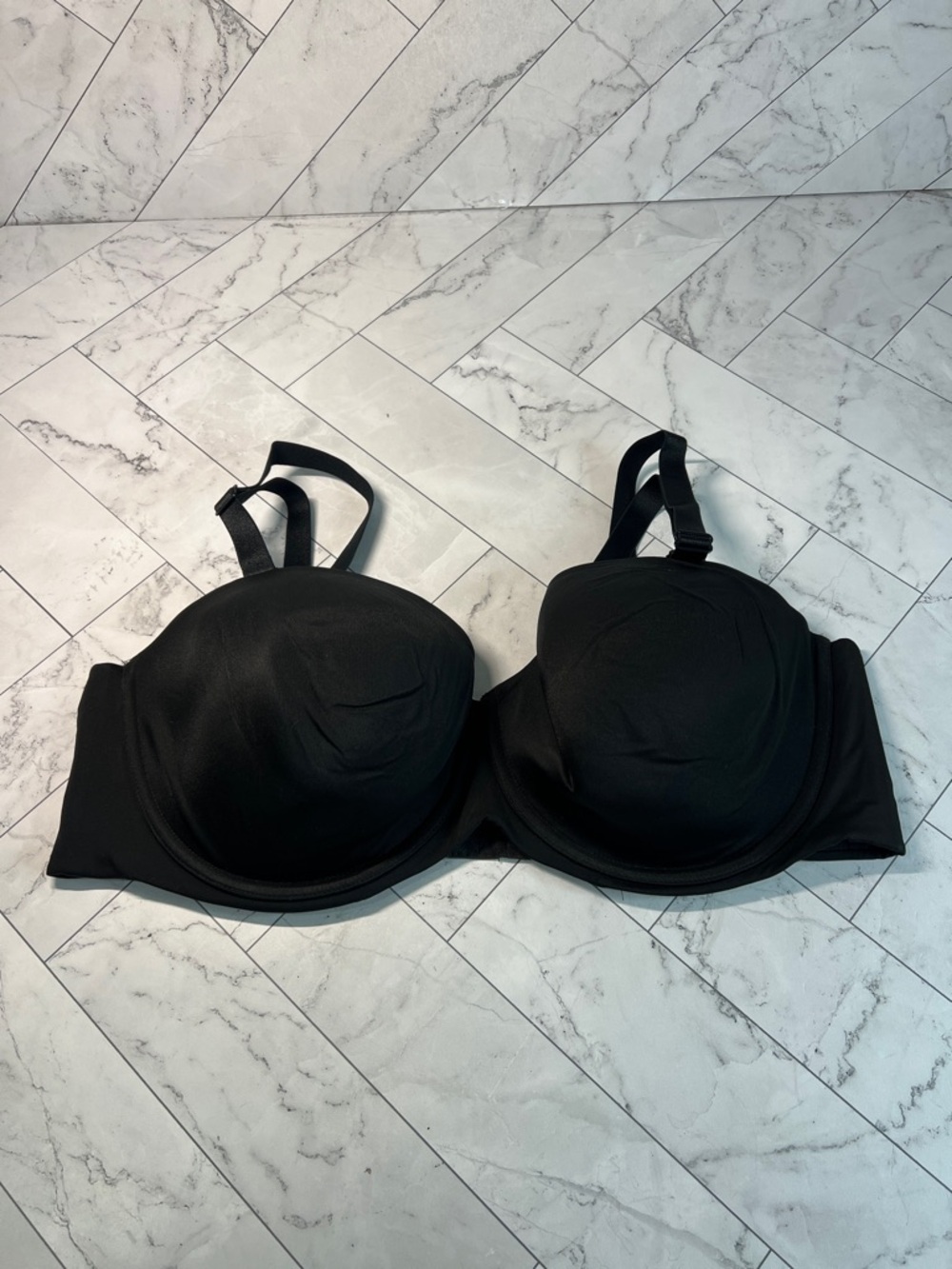 NWOT Cacique Lane Bryant Womens Bra Black Multiway Strapless UNDERWIRE 44D